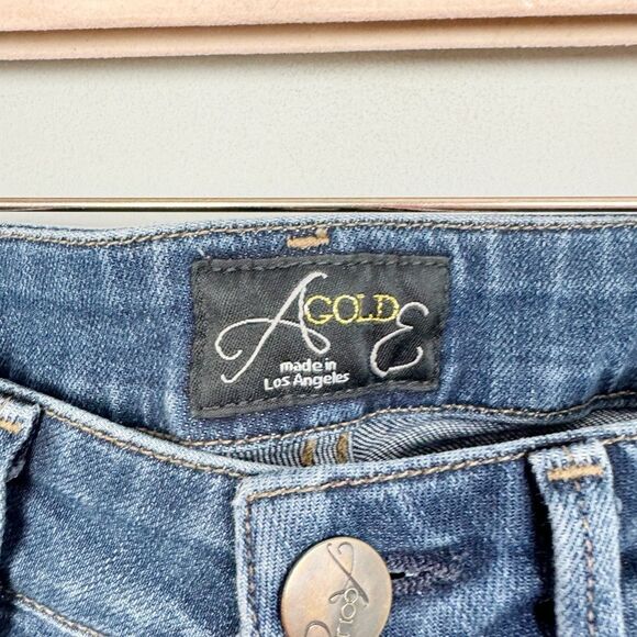 AGOLDE | Distressed Low to Mid Rise Skinny Jeans Women’s Size 26 (2) - Picture 7 of 10